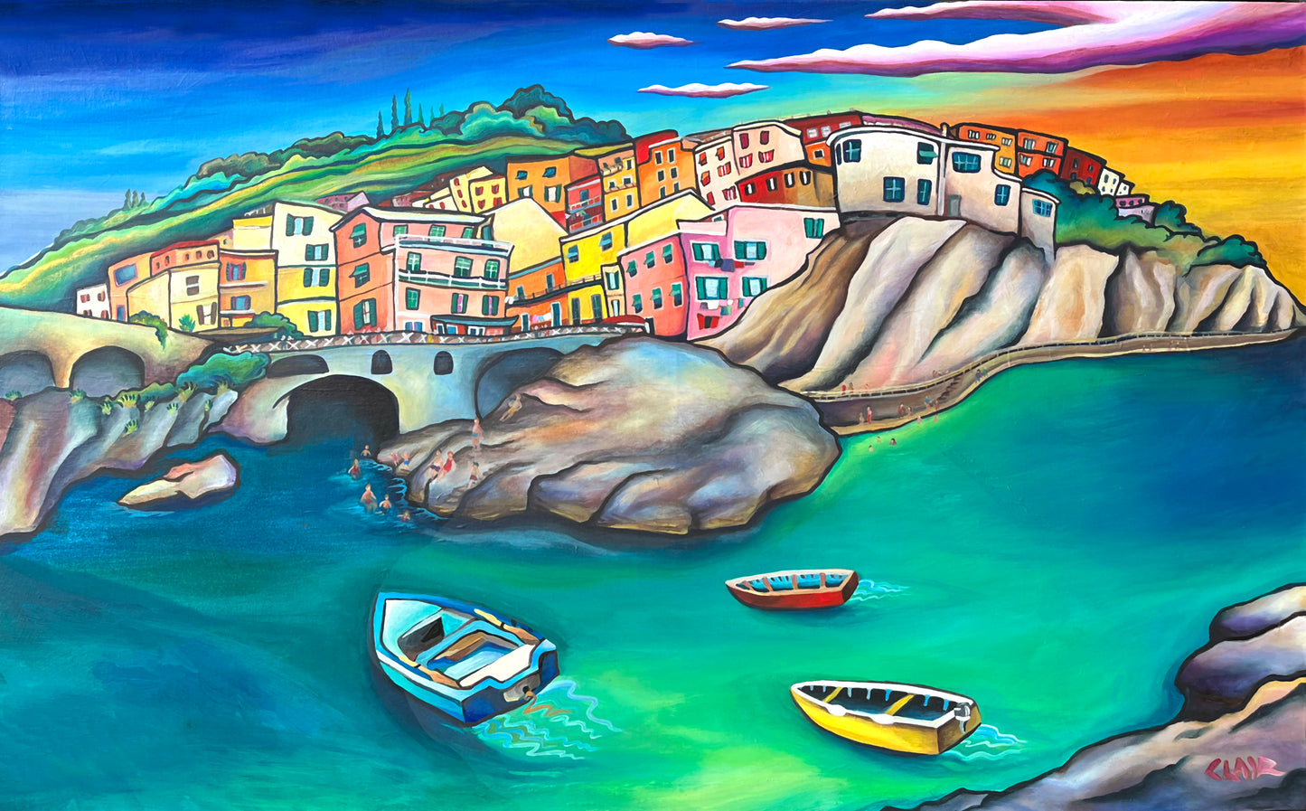 Sunset over Manarola