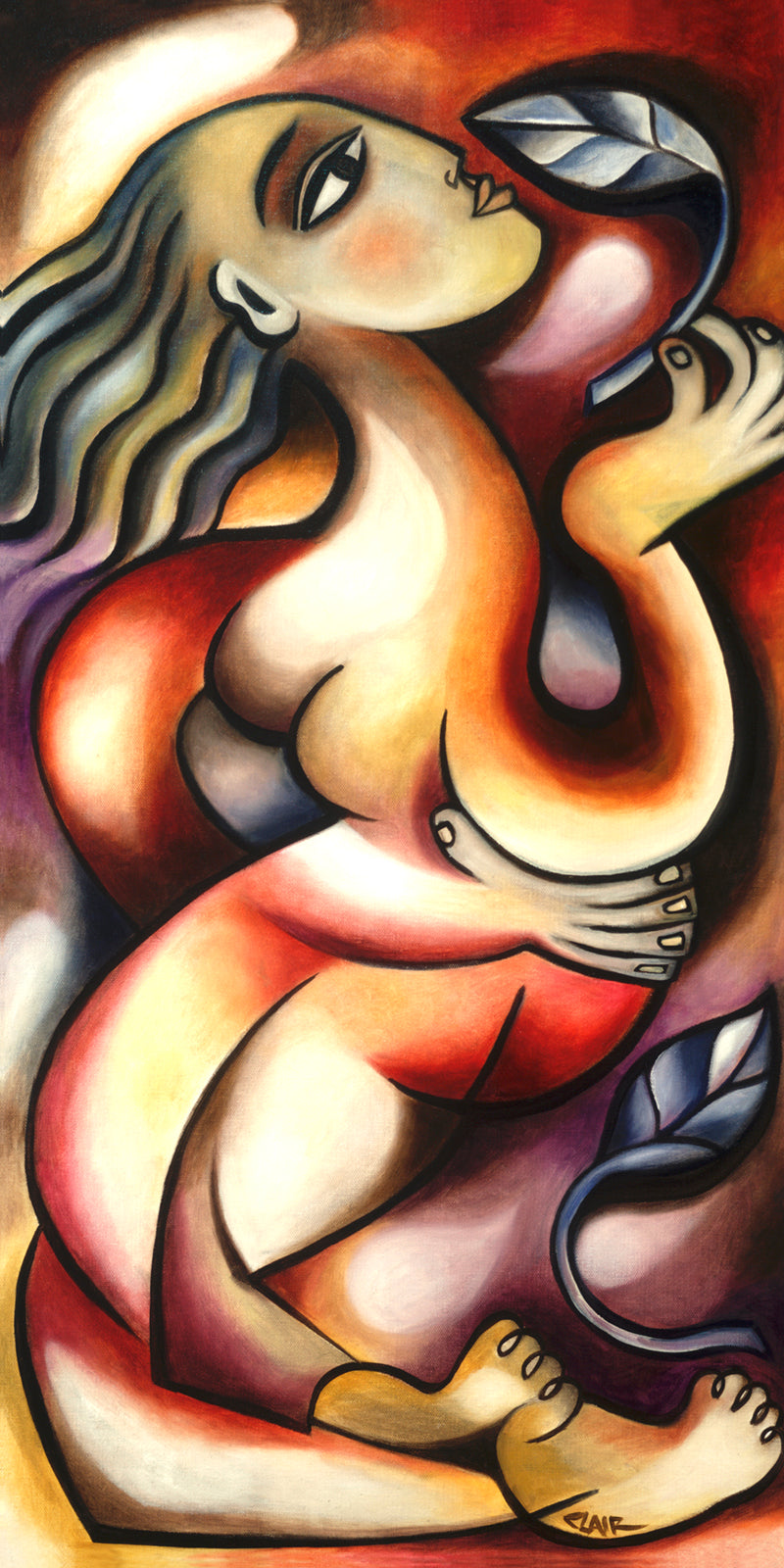 "The Naturalist" giclee on metal 5x16