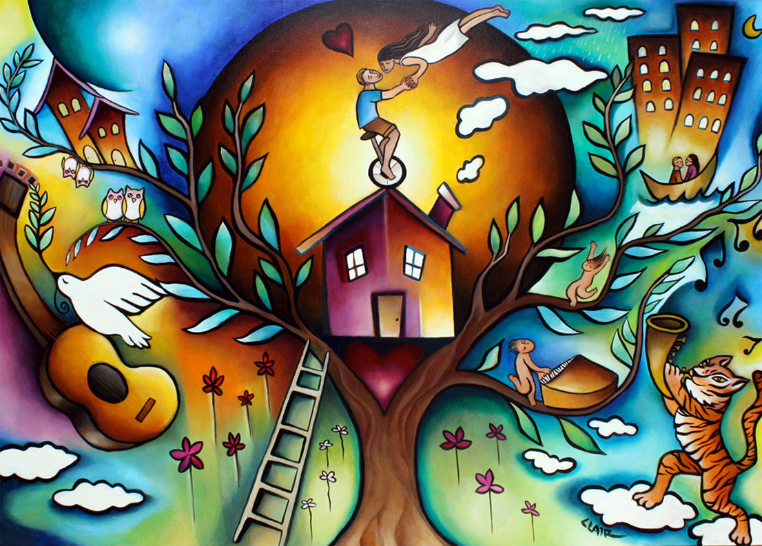 "A Walk in the Clouds" giclee on metal 5x12