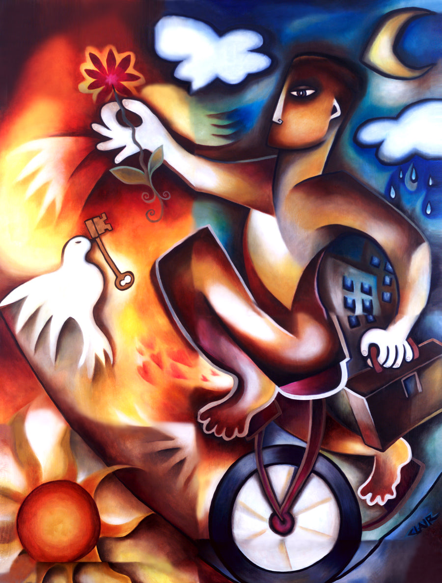 The Balancing Act Original Acrylic  32x48