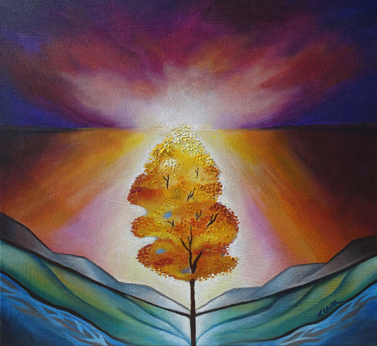 "Resilience" giclee on metal 12x12