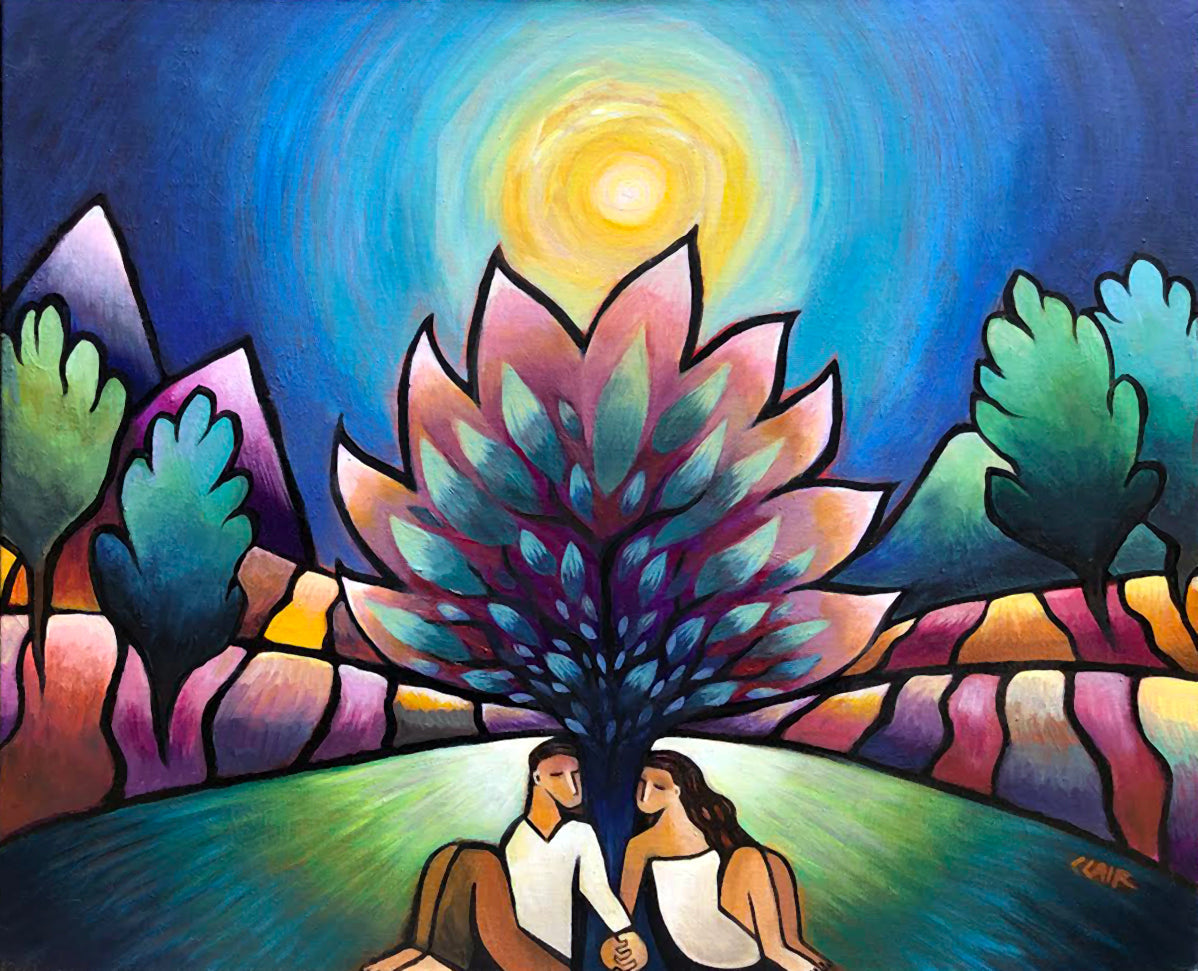 "Life is Better With You" giclee on metal 12x12