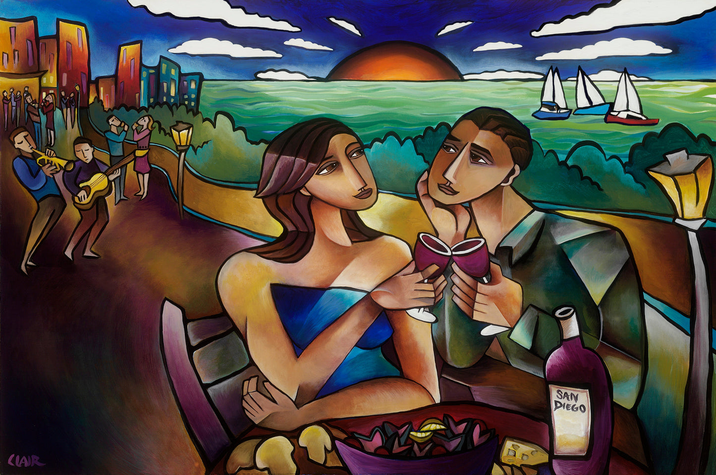 "A Beautiful Day" Giclee on metal 5x12