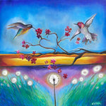 "Messengers of Peace 2" giclee on metal 12x12