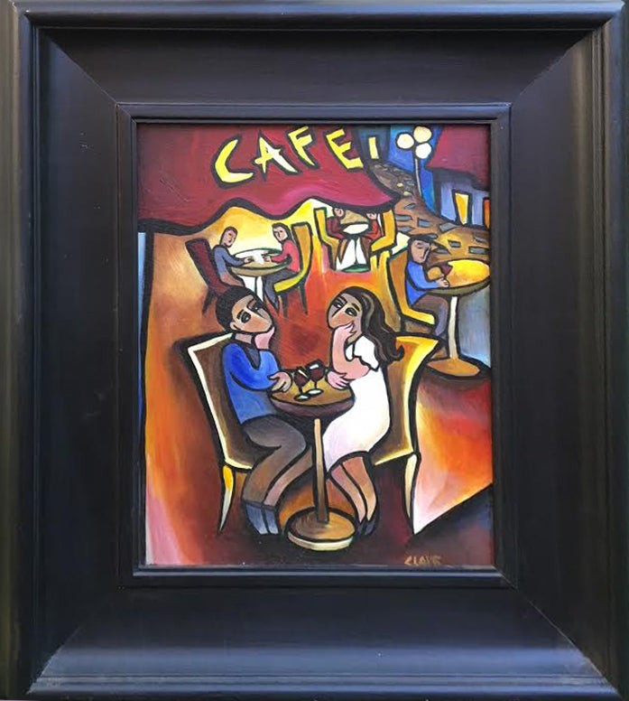 "Smitten II"   11x14 Framed Original on canvas