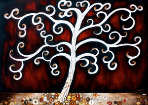 "The Giving Tree" giclee on metal 5x12